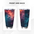thumbnail image 3 of Fotbe Cosmic Paint Swirl Pattern 20 oz Tumbler Stainless Steel Vacuum Insulated Coffee Ice Cup Double Wall Travel Flask Leak-proof Coffee Cup-Straw Three-piece Set, 3 of 8