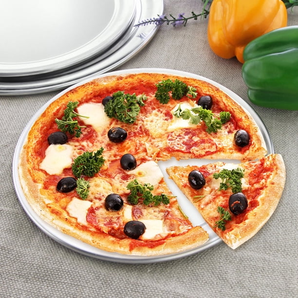 Baost Plaque à pizza en aluminium durable - Plaque à pizza épaisse et antiadhésive - Plaque de cuisson