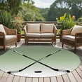 thumbnail image 5 of Round Rugs 7 Ft, Sage Green White Non Slip Area Rugs for Kitchen Bedroom Entryway, Modern Ombre Sports Game Ice Hockey Washable Carpet Runner Rug Floor Mats for Bedroom Home Decor, 5 of 9