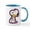White/Blue Inside, variant on CafePress - Peanuts Flair Snoopy And Woodstock Mugs - 11 oz Ceramic Mug - Novelty Coffee Tea Cup