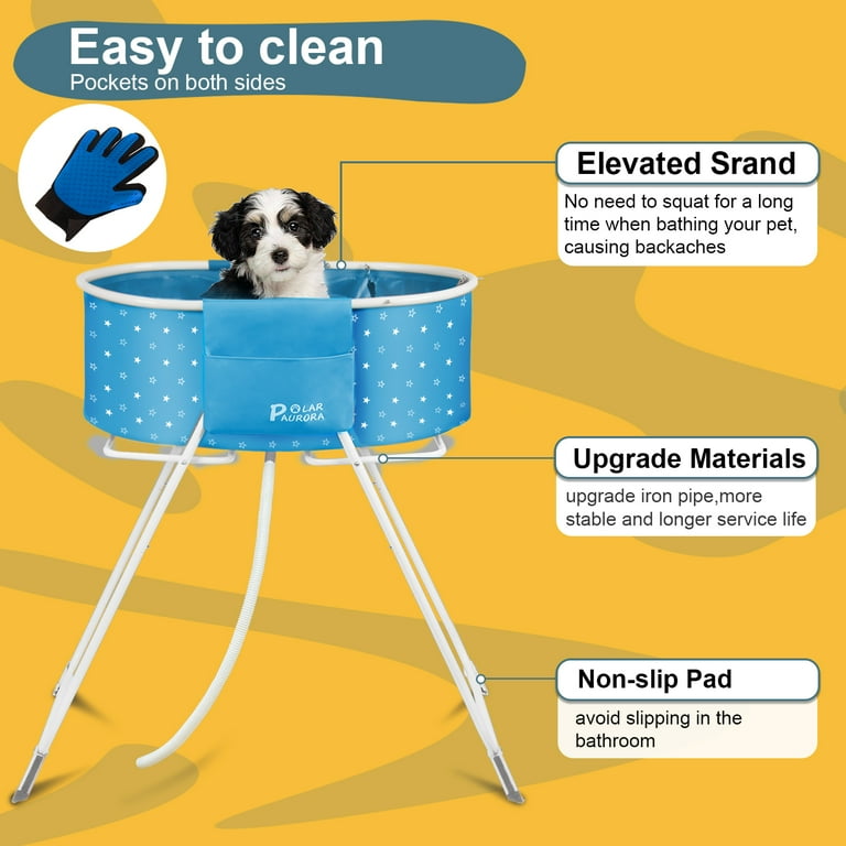 Portable dog washing service outlet