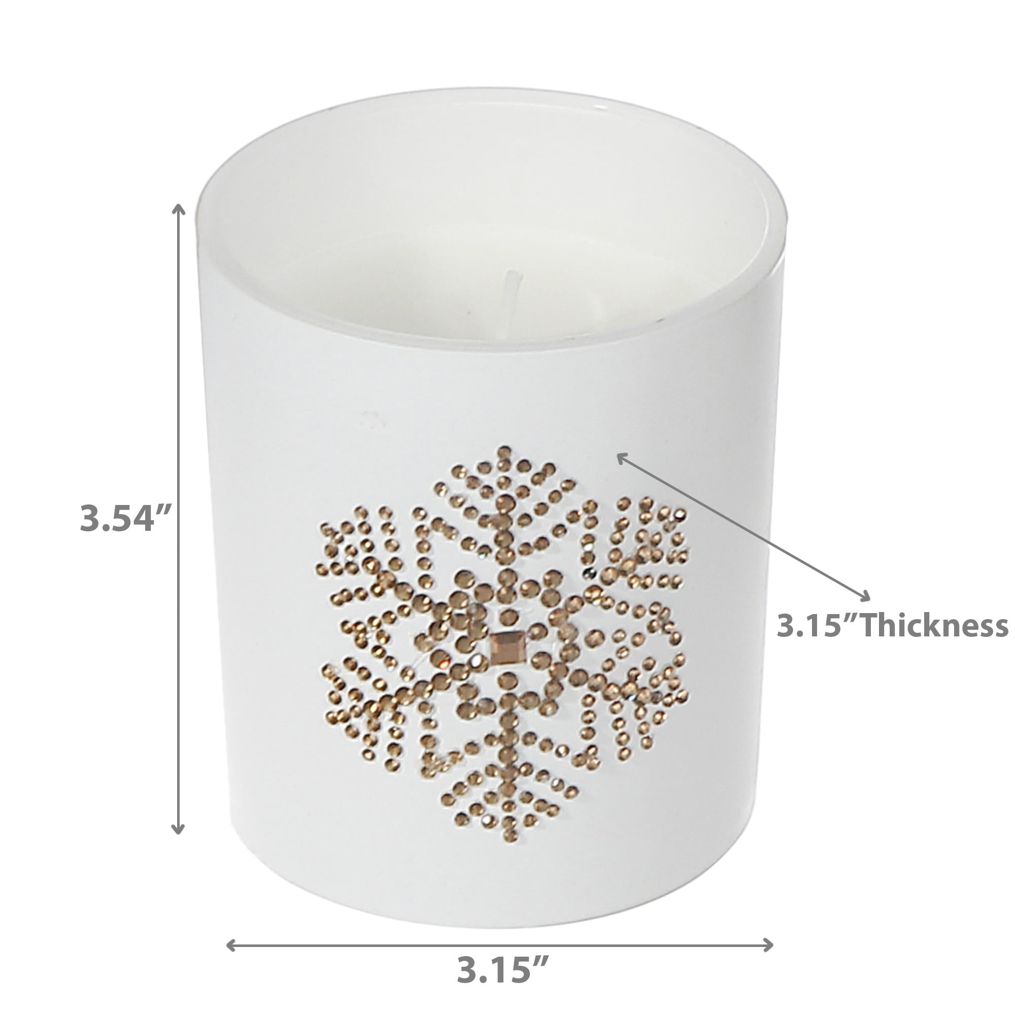 7Oz Matte White Jar Scented Candle (Snowflake) (Sacred Forest) - Set of 2