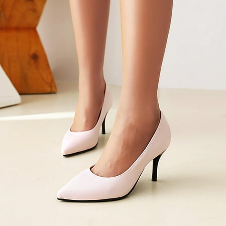 

Vedolay Pumps High Heels For Women Open Toe Comfy Fashion Shoes Causal High Shoes Pink 9