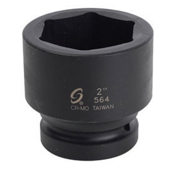 1" Drive Standard 6 Point Impact Socket 2"
