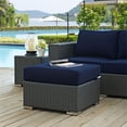 thumbnail image 5 of LexMod Sojourn Outdoor Patio Ottoman, Sunbrella Canvas Navy'), 5 of 5