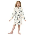 thumbnail image 6 of FORMRS Niños Bathrobe Unisex Hooded Robe Soft Plush Pajamas Sleepwear, Size 4-6T, Bunnies and Carrots, 6 of 7