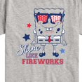 thumbnail image 3 of SpongeBob SquarePants - Shine Like Fireworks - Toddler & Youth Short Sleeve Graphic T-Shirt, 3 of 6