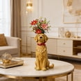thumbnail image 3 of Whimsical Pet Resin Vase - Cute Dog Shaped Resin Flower Vase - Quirky Cat Dog Shaped Planter for Boho Home Desk Decor Gift for Pet Lovers(A), 3 of 7