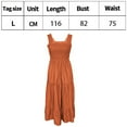 thumbnail image 2 of Women's summer casual sleeveless MIDI dress plain color pleated vest dress, 2 of 5