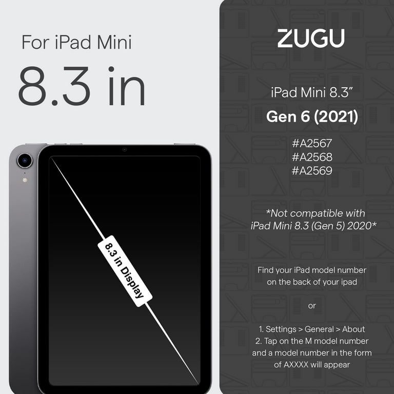 ZUGU iPad Mini 7 ケース&iPad Mini 6 ケース Amazon.com: ZUGU Case for 2024 iPad mini 7 & 2021 iPad mini