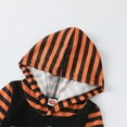 thumbnail image 5 of Mercatoo Baby First Halloween Outfit Pumpkin Bat Graphic Striped 𝐇ooded Romper I𝐧fant Cute Comfort Trendy 𝐎ne-Piece Jumpsuit, 5 of 5