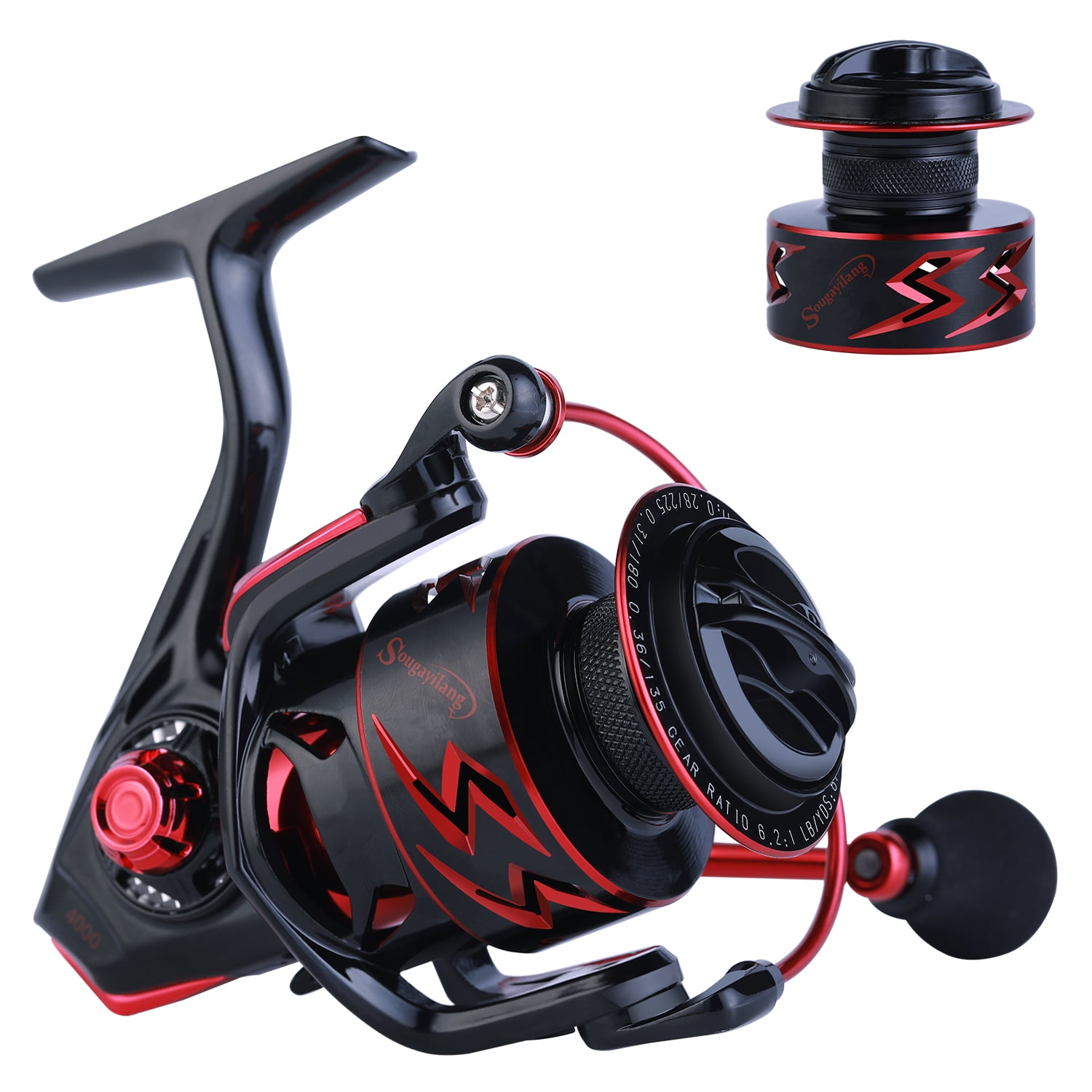 Sougayilang Ultra-Weight Spinning Reel 6.2:1 High Speed ​​Gear Ratio  Fishing Reels 