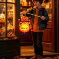 thumbnail image 6 of 1Pc Halloween Lighted Hanging Pumpkin Lantern, Pumpkin Halloween Wall Decor for Home Party Indoor Outdoor (Pumpkin), 6 of 7