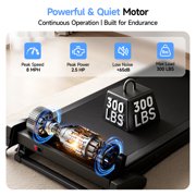 YPOO Folding Exercise Treadmill for Home Use, Walking Pad with Incline, 8 mph Running, Auto Fold, Compact, 300 lb Capacity for Small Spaces