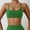 Green, variant on Women's nylon bra including 1x Bra Navy Polyester Women's Sports Bra Padded Crossed Back Bustier Without Underwire Spaghetti Straps For Yoga Fitness