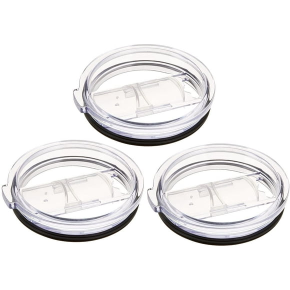 Set of 3 Tumbler Lids for 20 oz Yeti Rambler Tumblers and 10 oz Lowball Tumblers, Replacement Lids, Sliding Lid Splash Proof and Straw Compatible - 20 oz