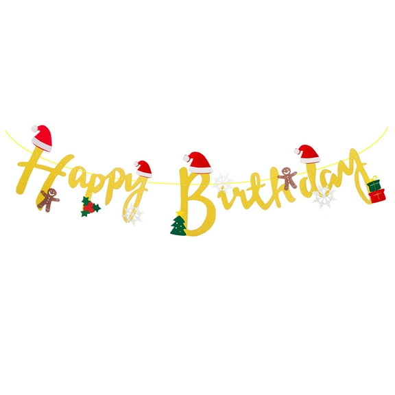 WHAMVOX Cloth Birthday Banner for Decoration Assorted Color Safe for Long Time Use 70 Characters