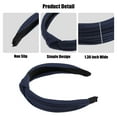 thumbnail image 4 of Unique Bargains Textured Cotton Knot Headband Soft Hairband for Women 1.3 Inch Wide Navy Blue, 4 of 7