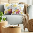 thumbnail image 5 of Ambesonne Cartoon Throw Pillow Cover 2 Pack, Colorful Birds, 24", Pale Blue Marigold Pink, 5 of 5