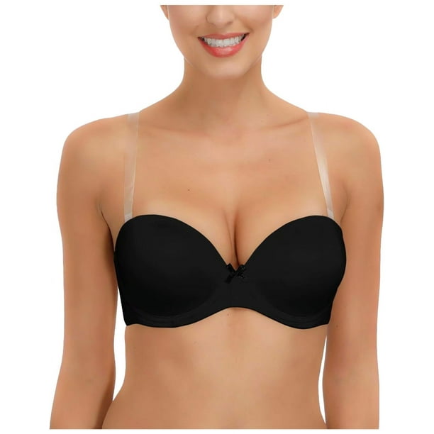 Paquete De 3 Brasier Strapless Con Tirantes Transparentes