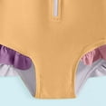 thumbnail image 4 of Gubotare One Piece Swimsuit Teens Girls Rash Guard Long Sleeve One Piece Swimsuits Zipper Bathing Suits UPF 50+/Sun Protection (Yellow,18-24 Months), 4 of 6