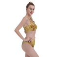 thumbnail image 4 of Daiia Retro Palm Tree printed 2 piece Swimsuit Bikinis for Women High Waisted Racerback Bathing Suits Summer Tummy Control Scoop Neck Swimwear-Large, 4 of 8