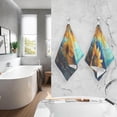 thumbnail image 2 of Coolnut Towels Set of 2 Sunflower Night Print for Bathroom Kitchen Travel 16×28 inch, Cotton Bath Towels Lightweight Quickdry for Bathroom Ktichen Travel SPA Gym, 2 of 6