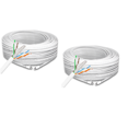 thumbnail image 1 of Paquete de 2 Cables UTP POE Cat 6A P/Interior 5m Blanco c/u, 1 of 4