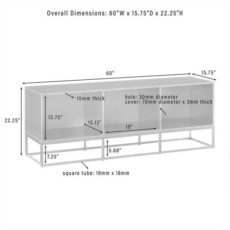 Crosley Furniture Enzo Large Modern Industrial Metal Wood Home