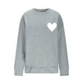 thumbnail image 6 of VKOYWKM Valentines Day Shirt Women Funny Letter Print Pullover Long Sleeve Crew Neck Love Heart T-Shirts Romantic Holiday Valentine Tops, 6 of 7
