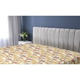 thumbnail image 5 of Ambesonne Victorian Fitted Sheet, Vintage Vibes Crane Birds, King Size, Earth Yellow Green and Pink, 5 of 5