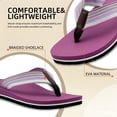 thumbnail image 3 of Women's Woven Flip Flops Comfortable Arch Support Slide Sandals for Women Slip On Summer Beach Sandals with Braided Strap Ladies Lightweight Soft Yoga Mat Cushion Walking Thong Sandals Slippers, 3 of 6