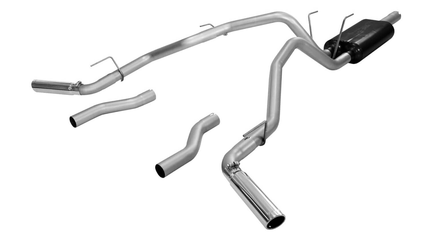 Flowmaster 817417 American Thunder Cat-Back Exhaust System - Dual Rear/Side Exit, Moderate Sound