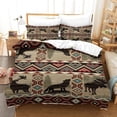 thumbnail image 1 of LAICAIW Bedding Set -3 Piece-Forest Cottage Elk-Cottage Quilt Set with Two Standard Pillowcases-Machine Washable Double（200x200cm）, 1 of 7