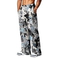 thumbnail image 4 of Hsovts Men's Sweatpants Relaxed Fit Lounge Straight Leg Elastic Waist Workout Loose Trousers Running Pants with Pockets Dark Gray S, 4 of 5