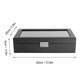 thumbnail image 5 of 3 Slot Watch Box Watch Display Case, 6 Slot Glasses Case Watch Storage Box, Black Watch Container For Personal Use Business Use ANGGREK Watch Storage Box, 5 of 8