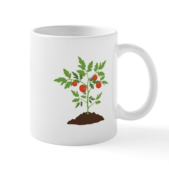CafePress - Tomato Plant Mugs - 11 oz Ceramic Mug - Novelty Coffee Tea Cup