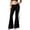 Black, variant on Flared Pants for Women Fold Over Bell Bottoms Leggings Rave Pants with Lace (Black S)
