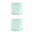 thumbnail image 4 of Destyer Cylindrical Flower Pots - Sturdy Ceramic Breathable Water Filtration System Straight Tube Matte Is DS light green M 2Set, 4 of 6