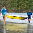 thumbnail image 4 of Costway Inflatable Kayak Set Portable 2-person Kayak with Aluminium Oars EVA Padded Seat Yellow, 4 of 10