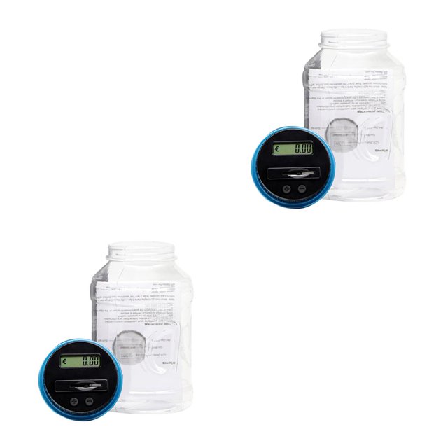 Yuarrent 1 unidad de hucha contador de monedas electrónico Digital Lcd conteo de monedas caja de ahorro de dinero tarro caja de almacenamiento de monedas EUR 2piezas Yuarrent CBP582088