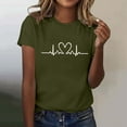 thumbnail image 1 of T-shirt à Col Rond Imprimé de Performance Artistique de Mode et de Loisirs pour Femmes à Manches Courtes T Shirt Pack T Shirt Chandails Extensibles pour Femmes Chandail à Manches Courtes Chandails à Manches Courtes pour Femmes Décontracté Femmes Actives, 1 of 3