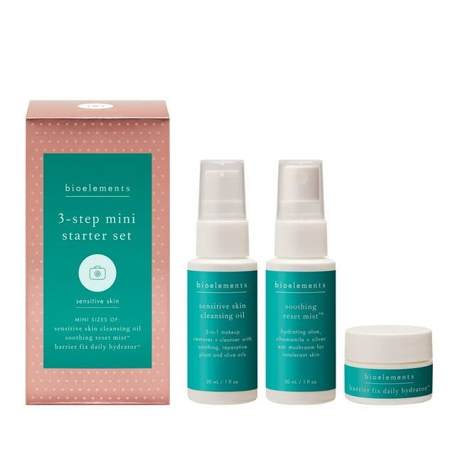 Mini set de inicio de 3 pasos Bioelements Sensitive Skin Vegan