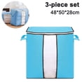 thumbnail image 1 of 3 uds bolsas de almacenamiento organizador de ropa de armario almacenamiento de gran capacidad con mango reforzado, tela de 3 capas para edredones, ropa de cama, mantas Adepaton 2035244-2, 1 of 9