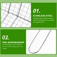 thumbnail image 5 of ELAYARD Stainless Steel Barbecue Grill Basket for Camping and Outdoor Grilling, 1-Pack BBQ Accessory, 5 of 8