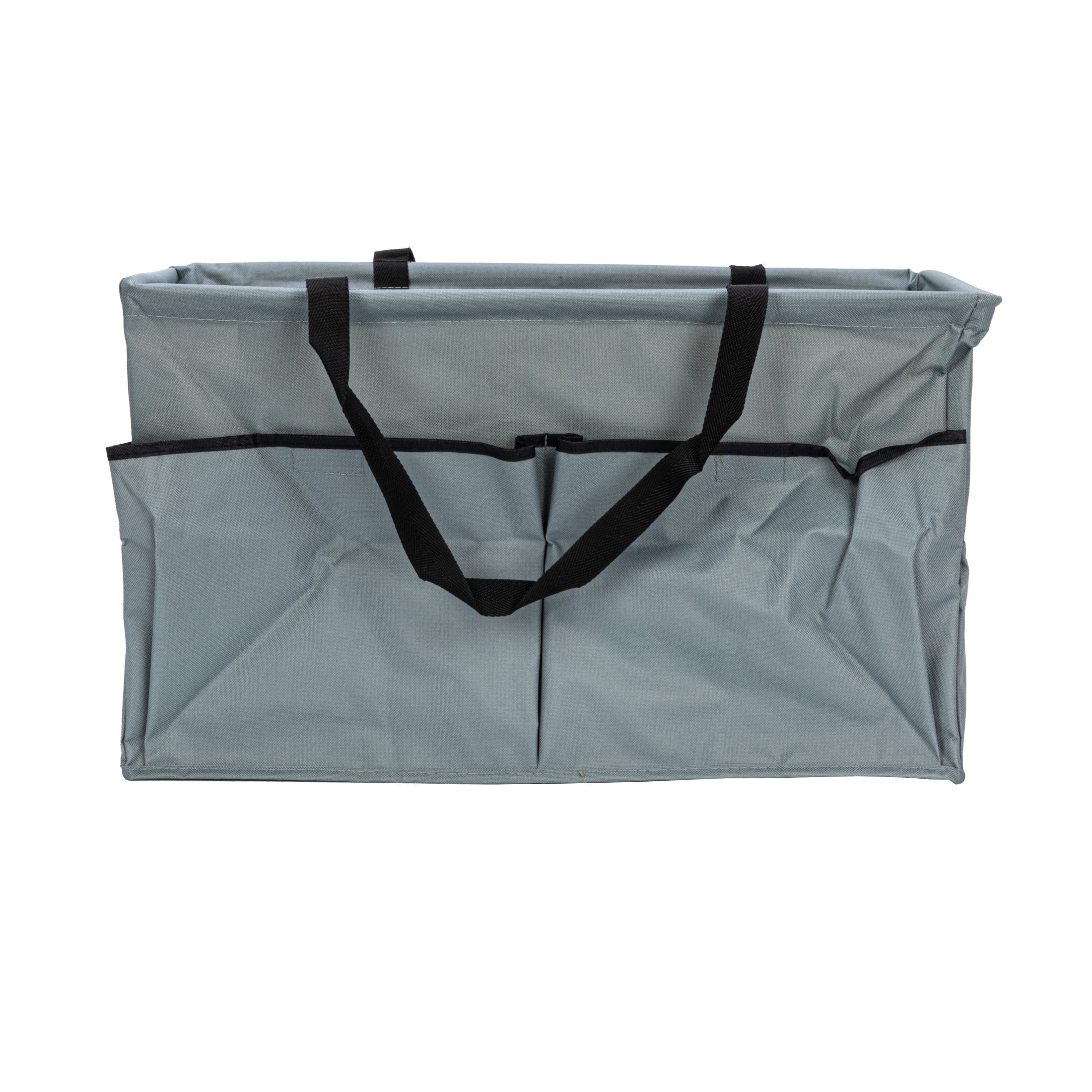 Household Essentials Gray Krush Container All-Purpose Utility Tote with Pockets