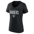thumbnail image 2 of Women's Black Las Vegas Raiders Nostalgia V-Neck T-Shirt, 2 of 3