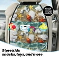 thumbnail image 5 of Gaeub Seashell On The Beach Print Anti-Kick Storage Mat for Car Seats 2 Pcs, Car Kick Mats with 3 Pocket Protector, Essential Car Seat Protector for Child Car Seat,Car Seat Protector, 5 of 8