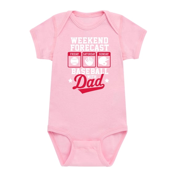 Instant Message - Celebrate Family - Weekend Forecast Baseball with Dad - Infant One Piece