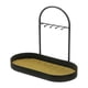 thumbnail image 1 of Organizador de encimera de baño, bandeja de tocador de baño, estante de almacenamiento de cosméticos versátil con ganchos para cocina, perfumes y Negro, 1 of 8